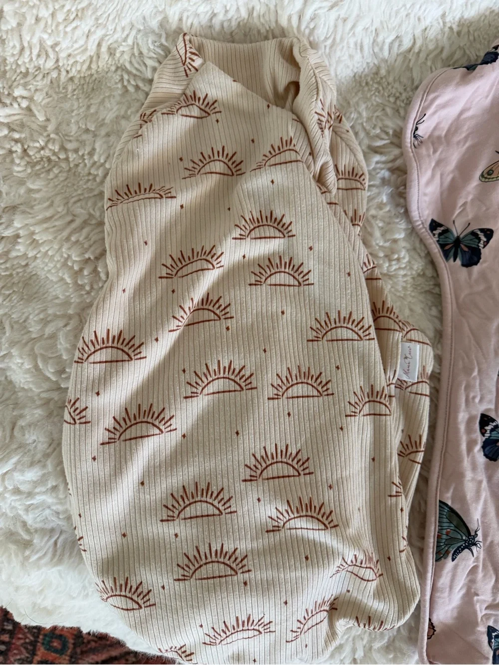 Kyte BABY Cream and Light Pink Swaddle and Vest Set